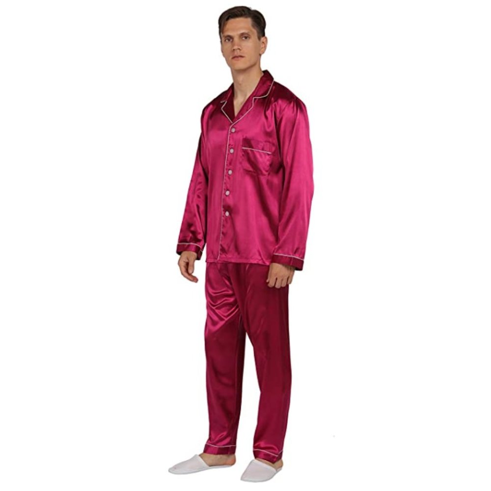NEW Mens Silky Satin Sleepware - Picture 2 of 6
